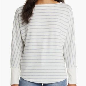 Striped dolman sleeve top